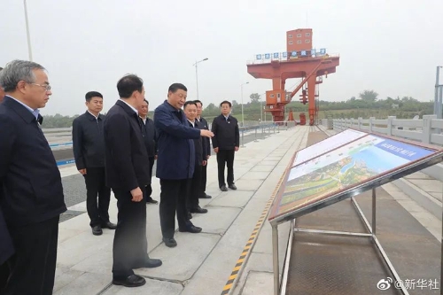 普洱习近平在南阳市淅川县考察南水北调工程